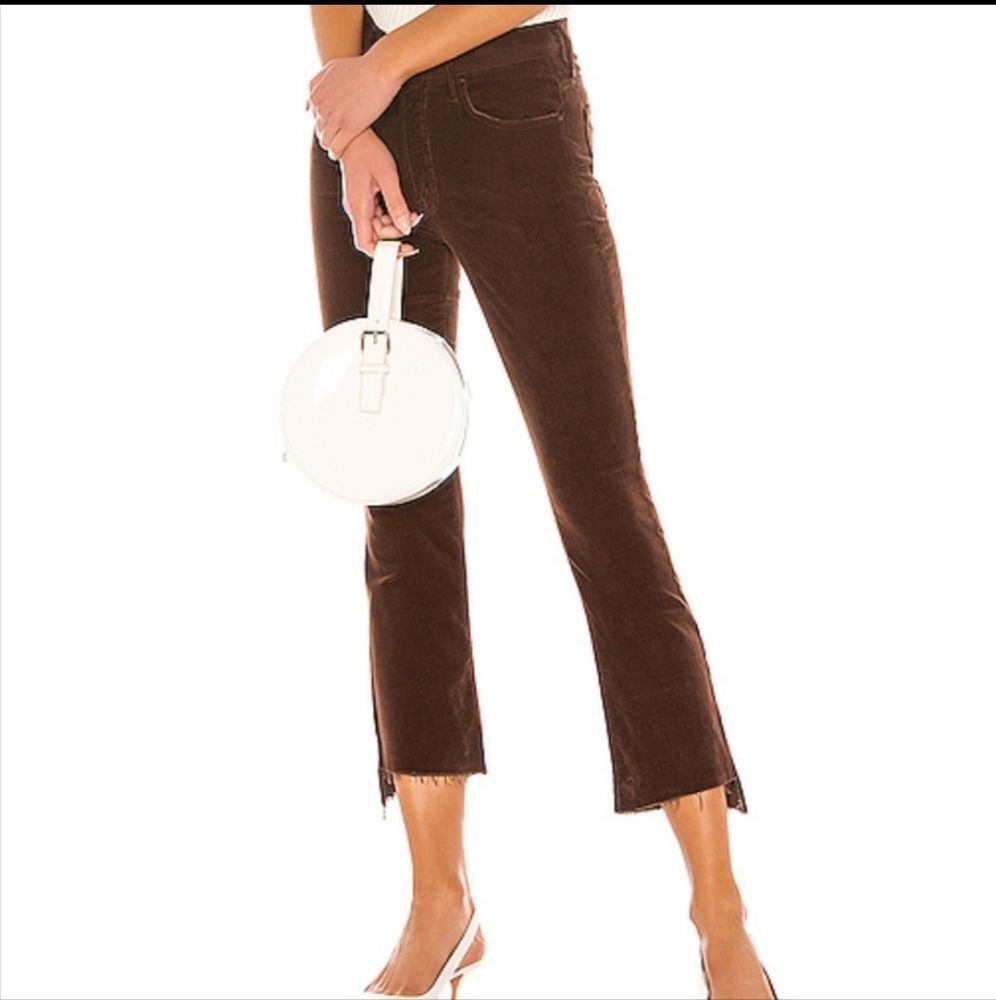 Mother Insider Crop Step Fray Umber Size 24